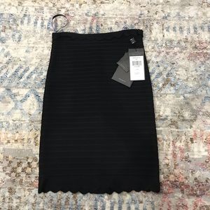 NWT HERVE LEGER BLACK EDIE SKIRT XS